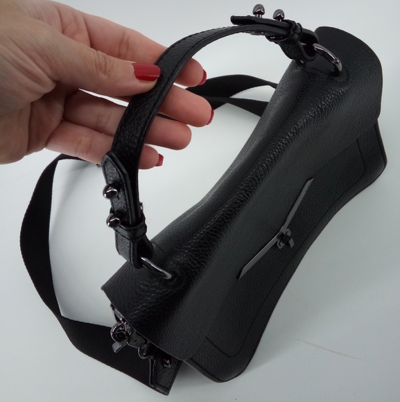 $278 Botkier VALENTINA FLAP SATCHEL in Core Handbag Purse Gunmetal Hardware Bag - Picture 9 of 16